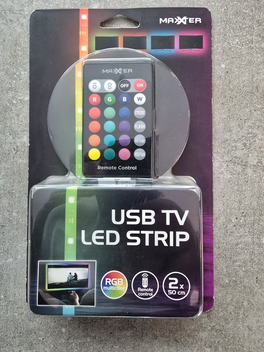 Kolorowa taśma led z pilotem