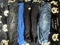 5x Spodnie chlopięce jeans dres r. 110