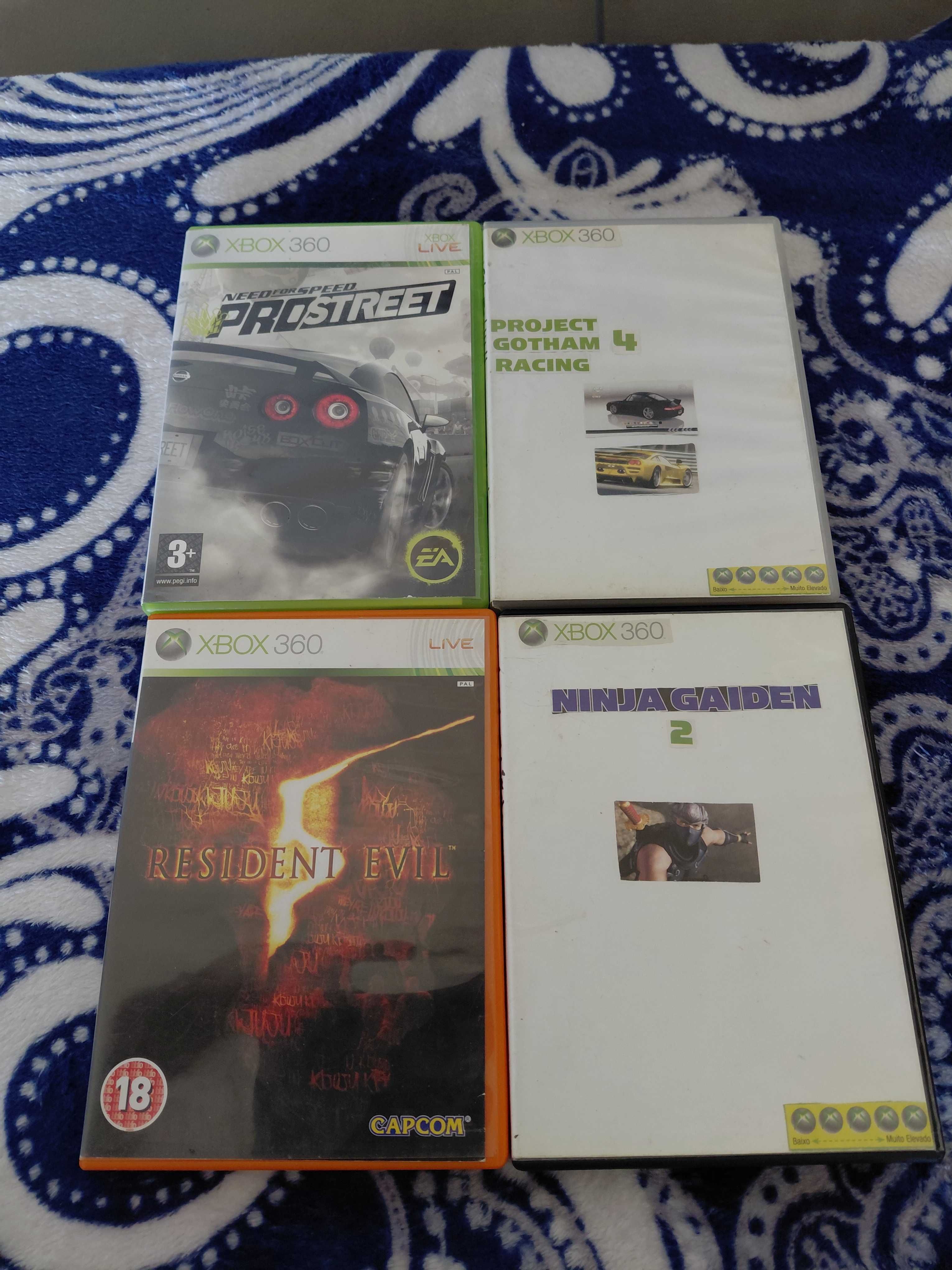 Xbox com 6 jogos