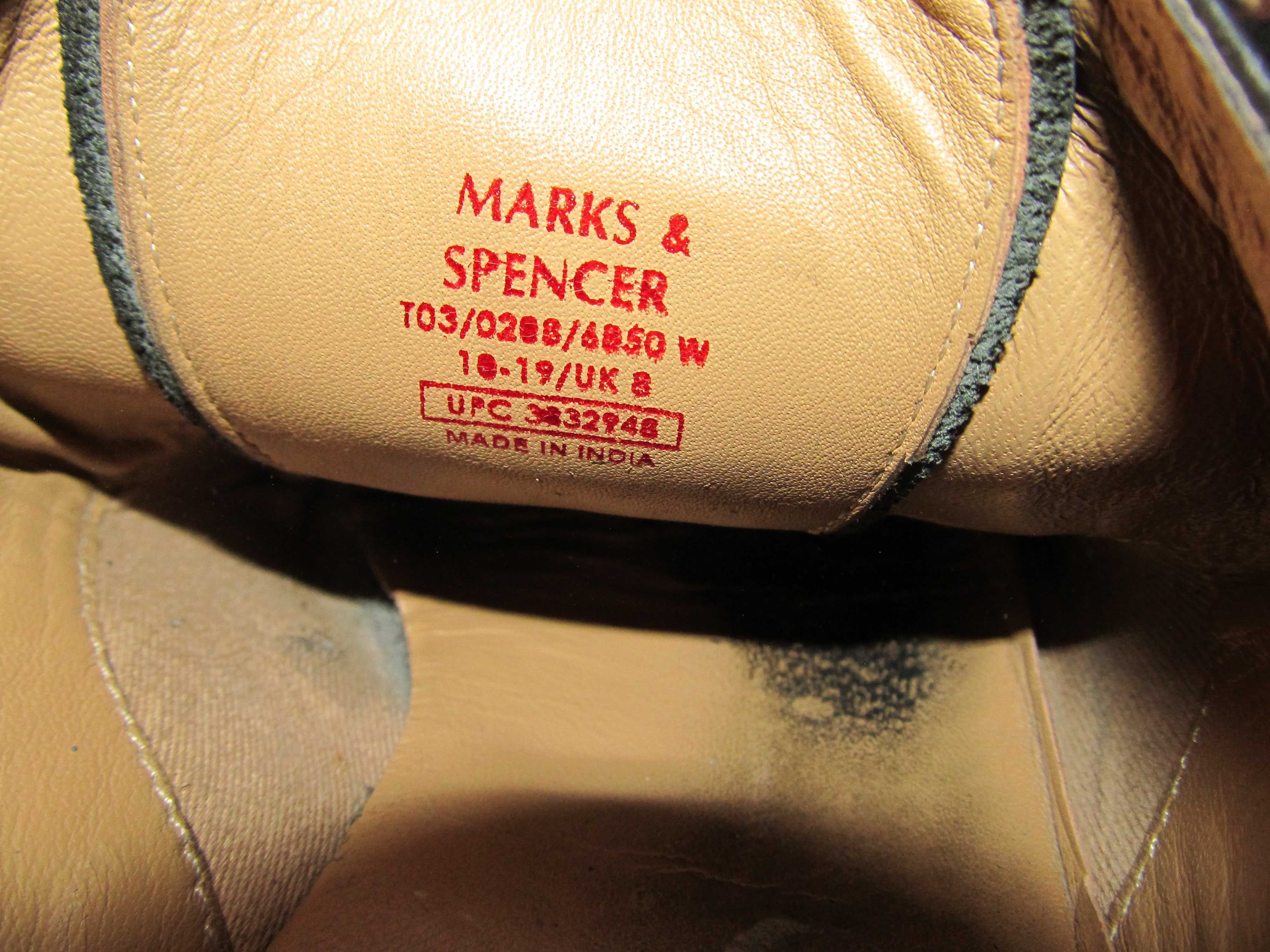 Кожаные туфли броги Marks & Spencer, размер 41