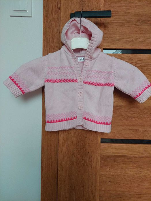 Sweterek z kapturem dla maluszka F&F 0-3 m 62 cm