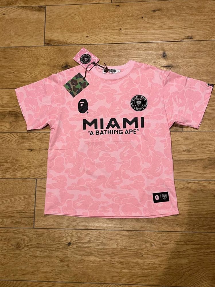 Różowa koszulka Bape x Inter Miami