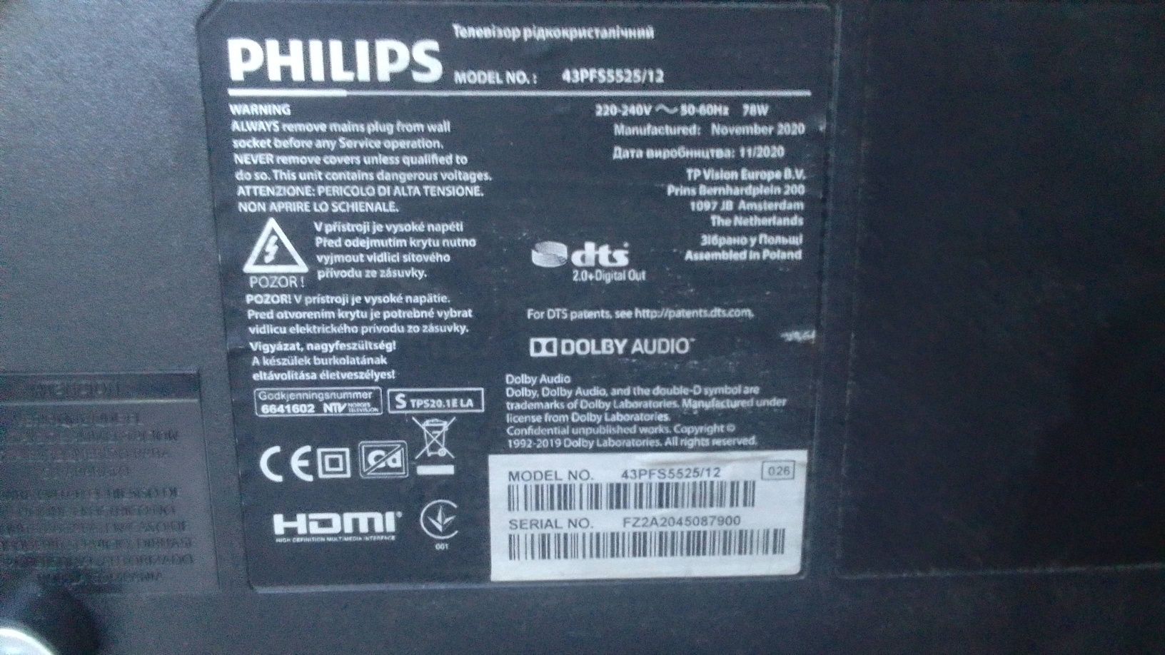 Telewizor philips 43 cale