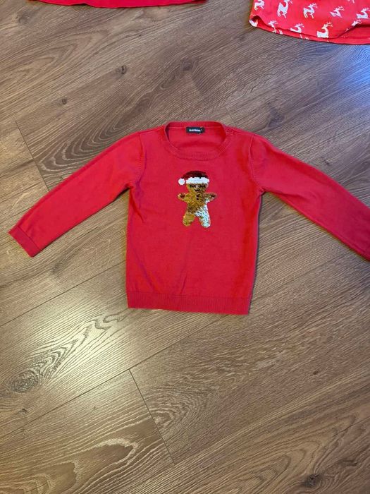 Новорічний светр на дівчинку, р. 92-104