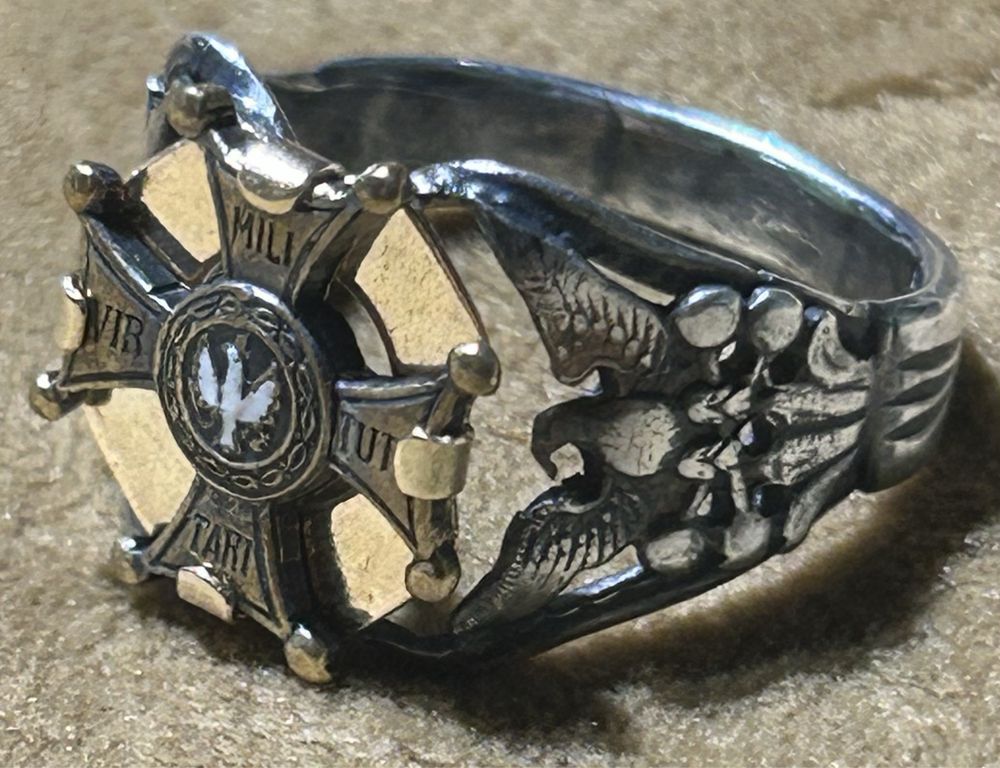 Sygnet z Virtuti Militari II RP Złoto i Srebro podpułkownika.