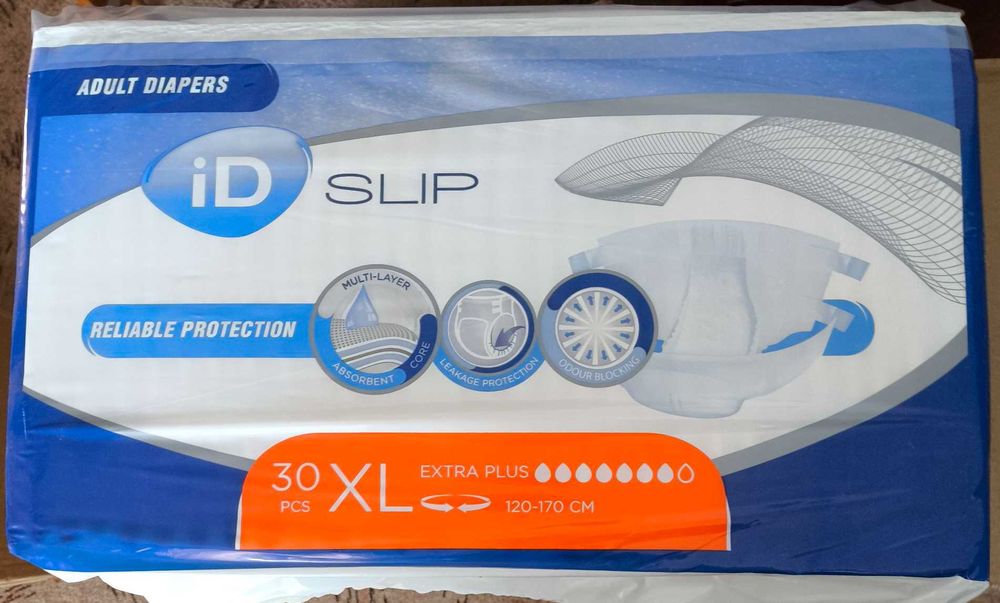 Підгузки для дорослих ID Slip Extra Plus розмір XL (120-170 см)