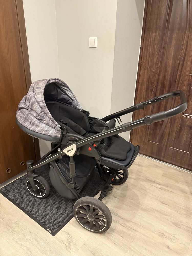 wózek anex 2w1, fotelik na baza isofix