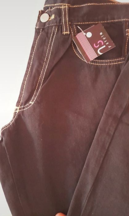 Calças de ganga pretas boca de sino 32