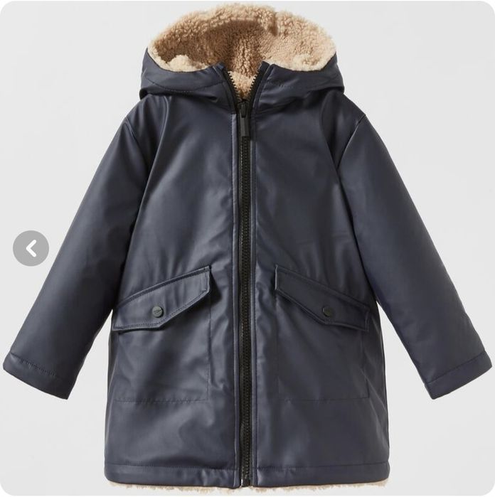 Непромокаемая демисезонная куртка парка пальто плащ дождевик ZARA p164