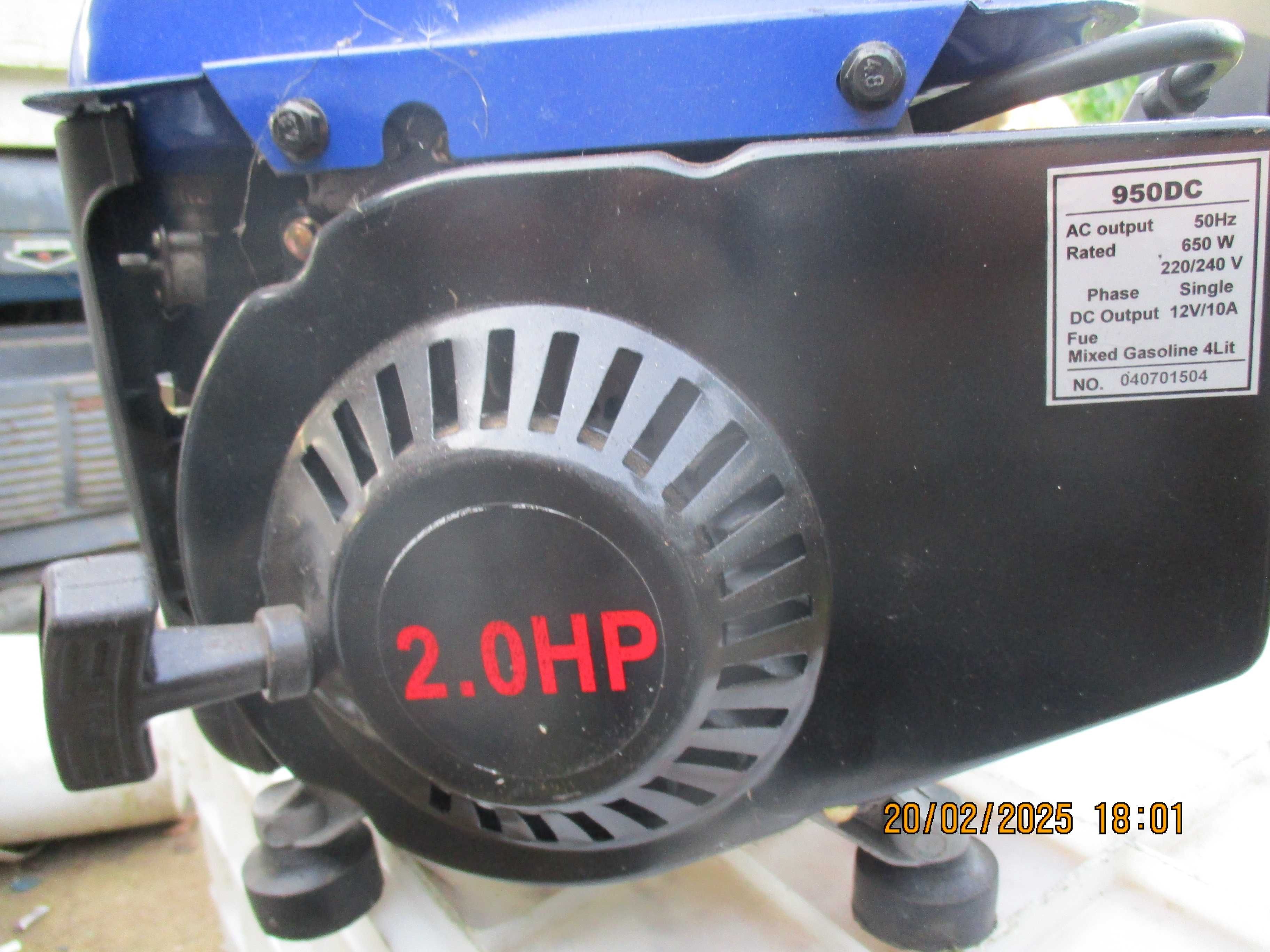 gerador mono 220 VOLTS 2.0 H P