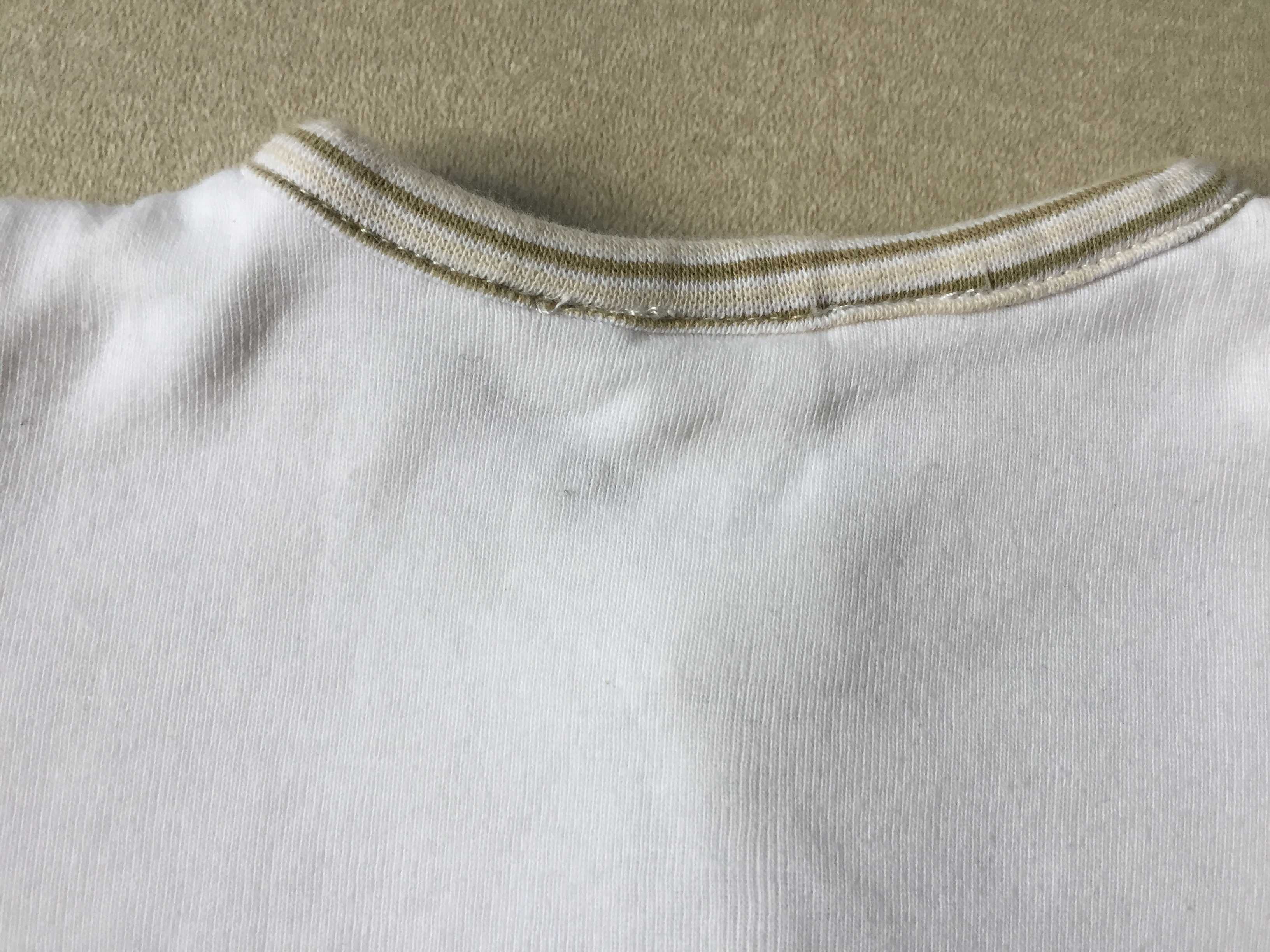 H&M bluzę/sweterek/płaszczyk biały w gwiazdki ciepły na zatrzaski 56