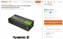 Przetwornica  INV15 12V-230V 3000W/ 6000W samochodowa Czysta sinusoida