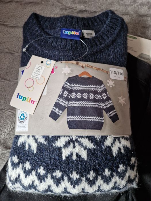 Sweter I spodnie zestaw 110 /116 lupilu