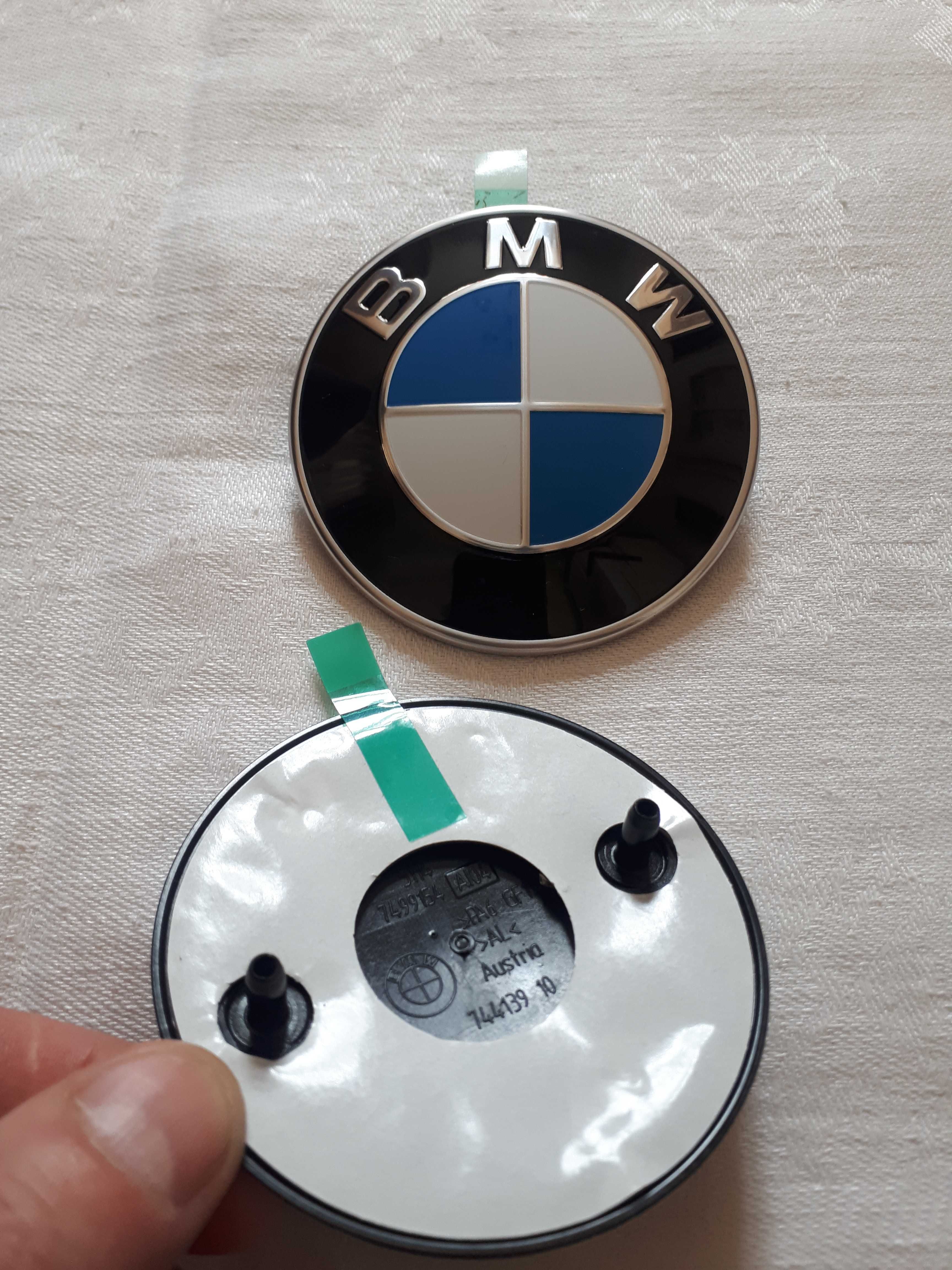 Эмблема значок BMW  82мм./74мм., серии E/F  (капот/багажник) Оригинал.