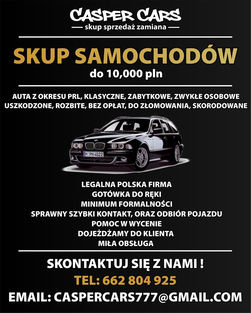 Skup Samochodów Kasacja Pojazdów Kraków