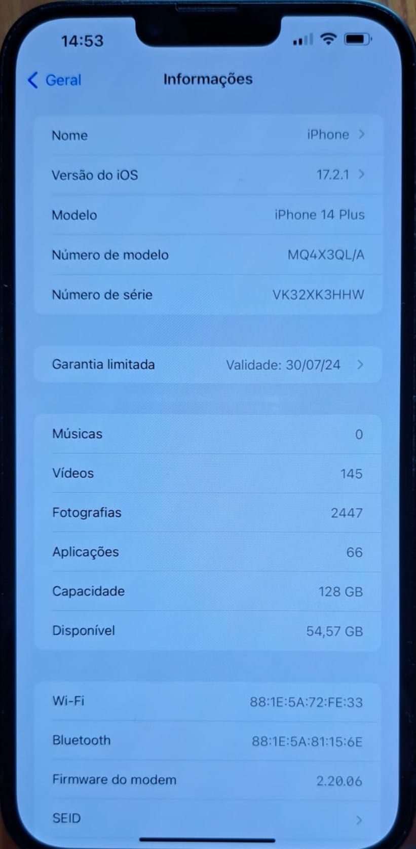 IPhone 14 Plus 128gd com garantia