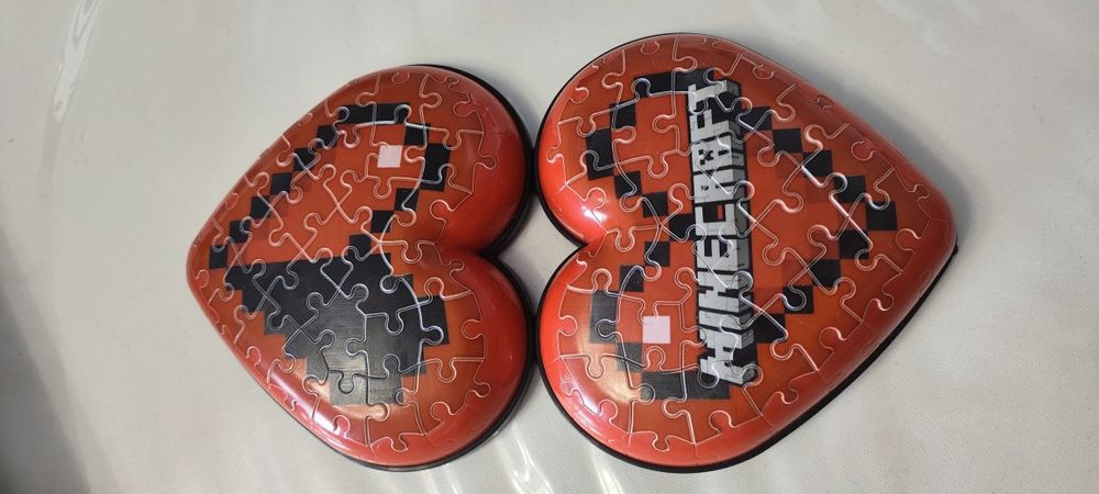 Puzzle 3D Minecraft serduszko, szkatułka