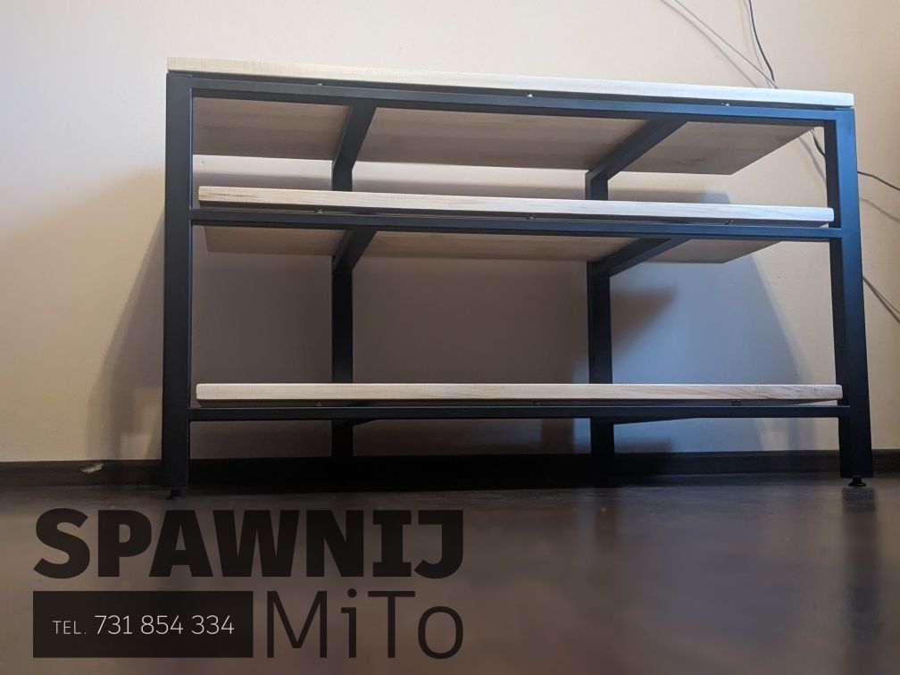 Stolik audio Hi-fi, szafka Rtv, półka Loft na zamówienie