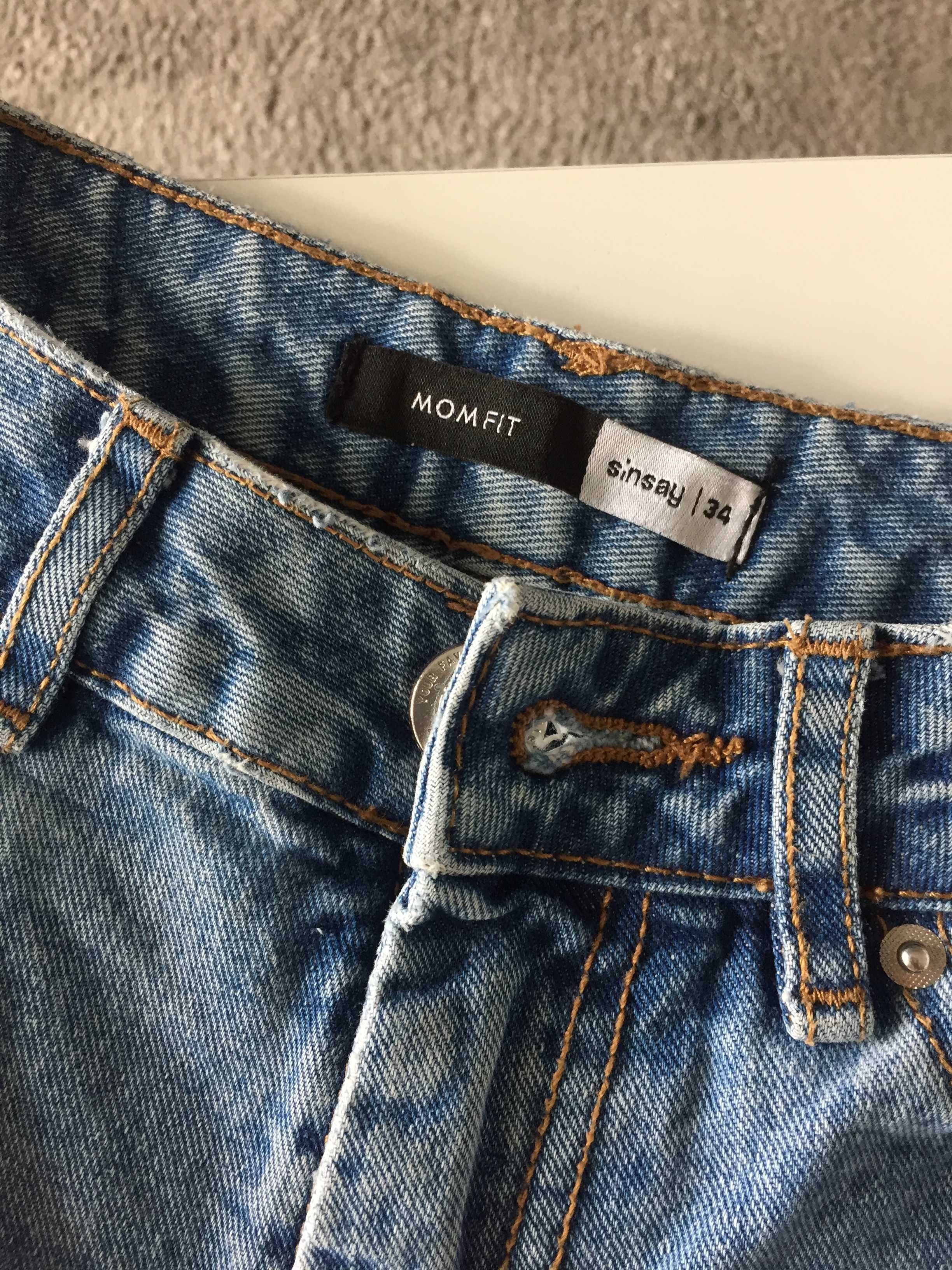 Spodnie jeansy damskie 'SINSAY' - rozm 34
