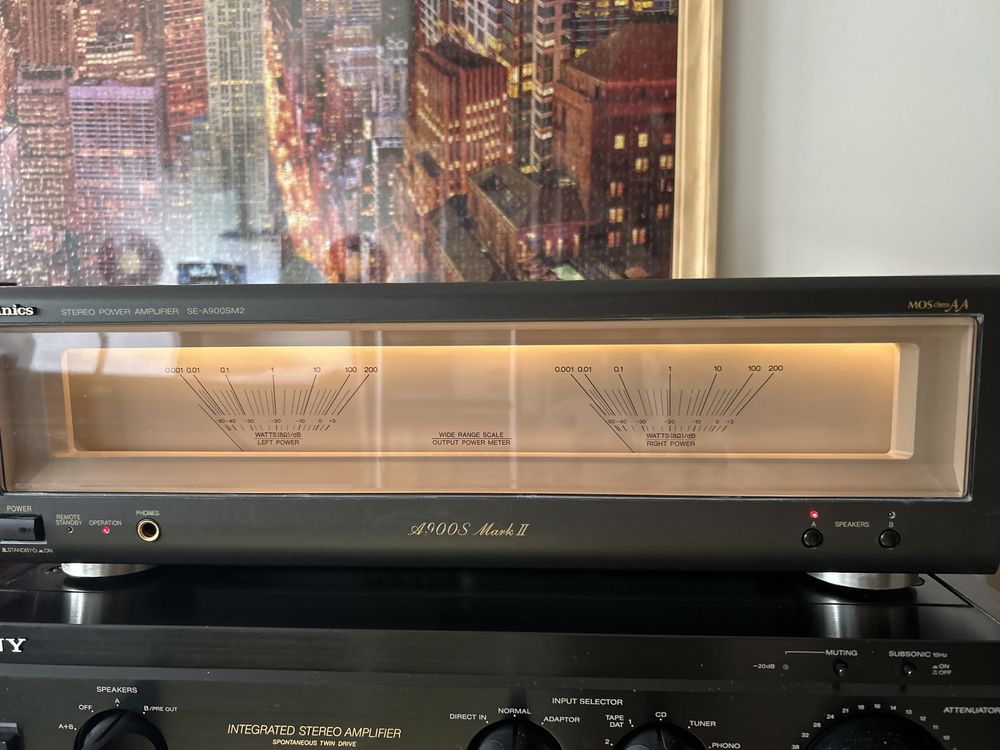 Amplificador Technics SE-A900SM2 e Pré Technics SU-C800U