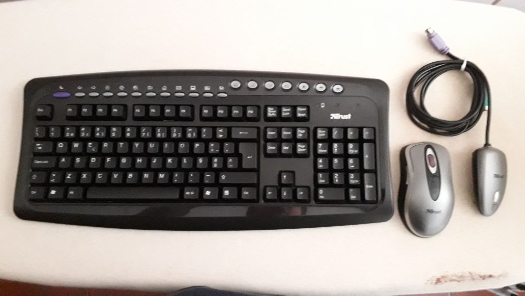 Teclado e rato wireless ps/2