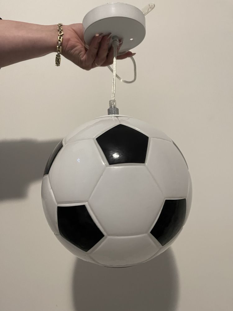 Lampa sufitowa pilka nozna dziecieca lampa
