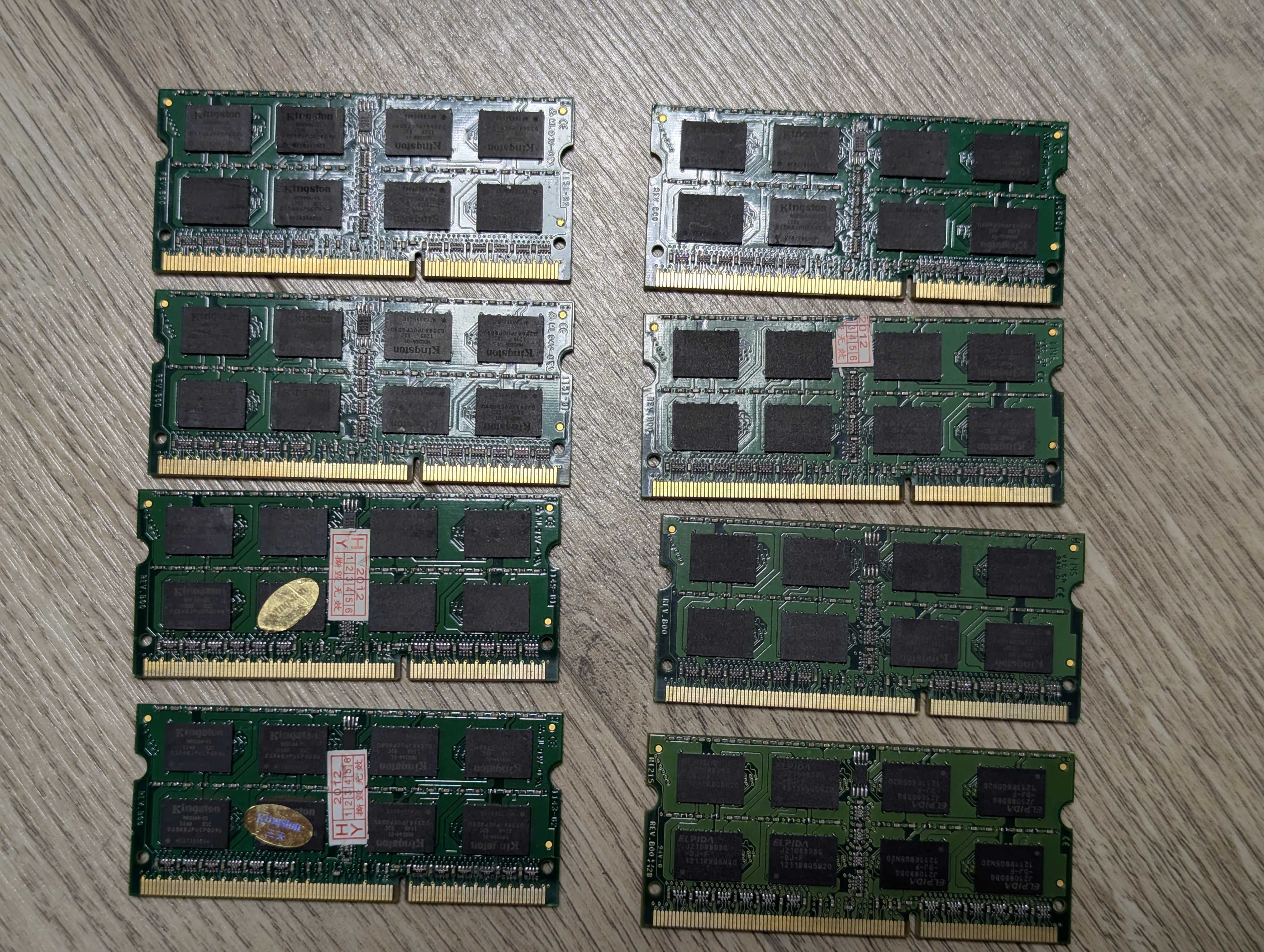 DDR3 so-dimm 4 gb 8 штук стан невідомий
