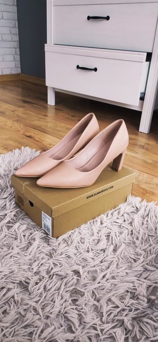 Czółenka jasny róż nude