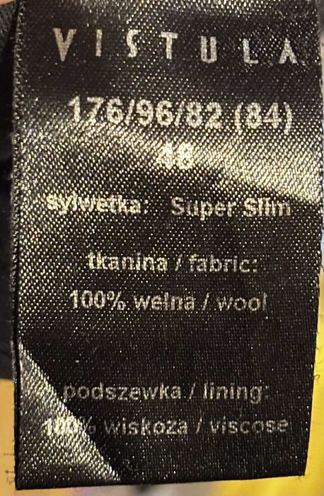 Garnitur męski Vistula na studniówkę granatowy rozm M wzrost 170-180