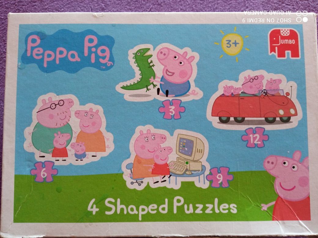 Puzzle Świnka Peppa 4w1 Jumbo 3+