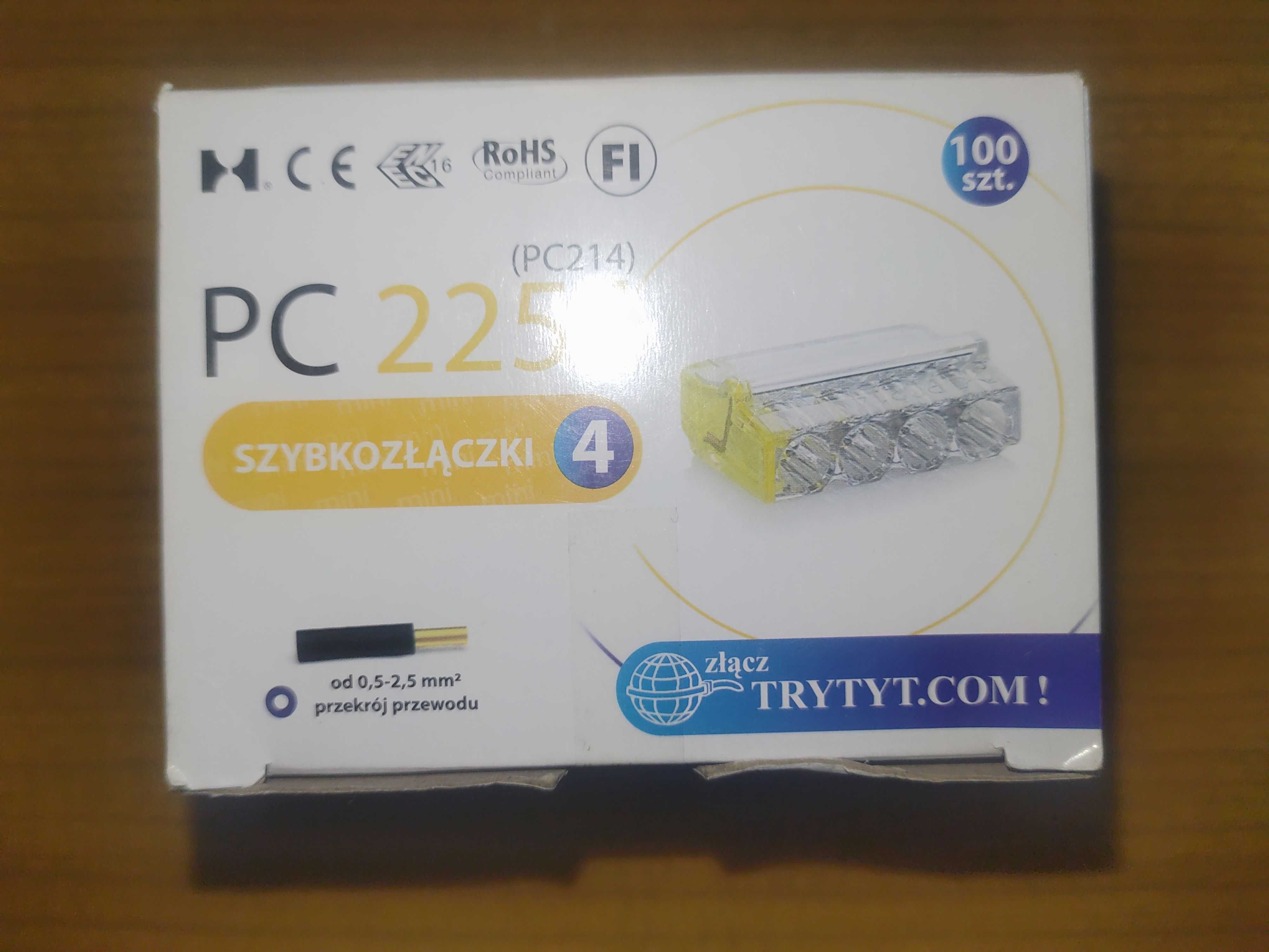 Złączki/szybkozłączki na drut instalacyjne 4x2,5mm 100 szt