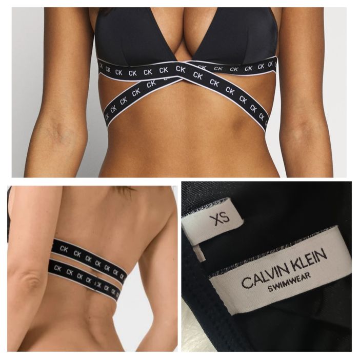 Купальник верх calvin klein чорний xs, бюстгальтер