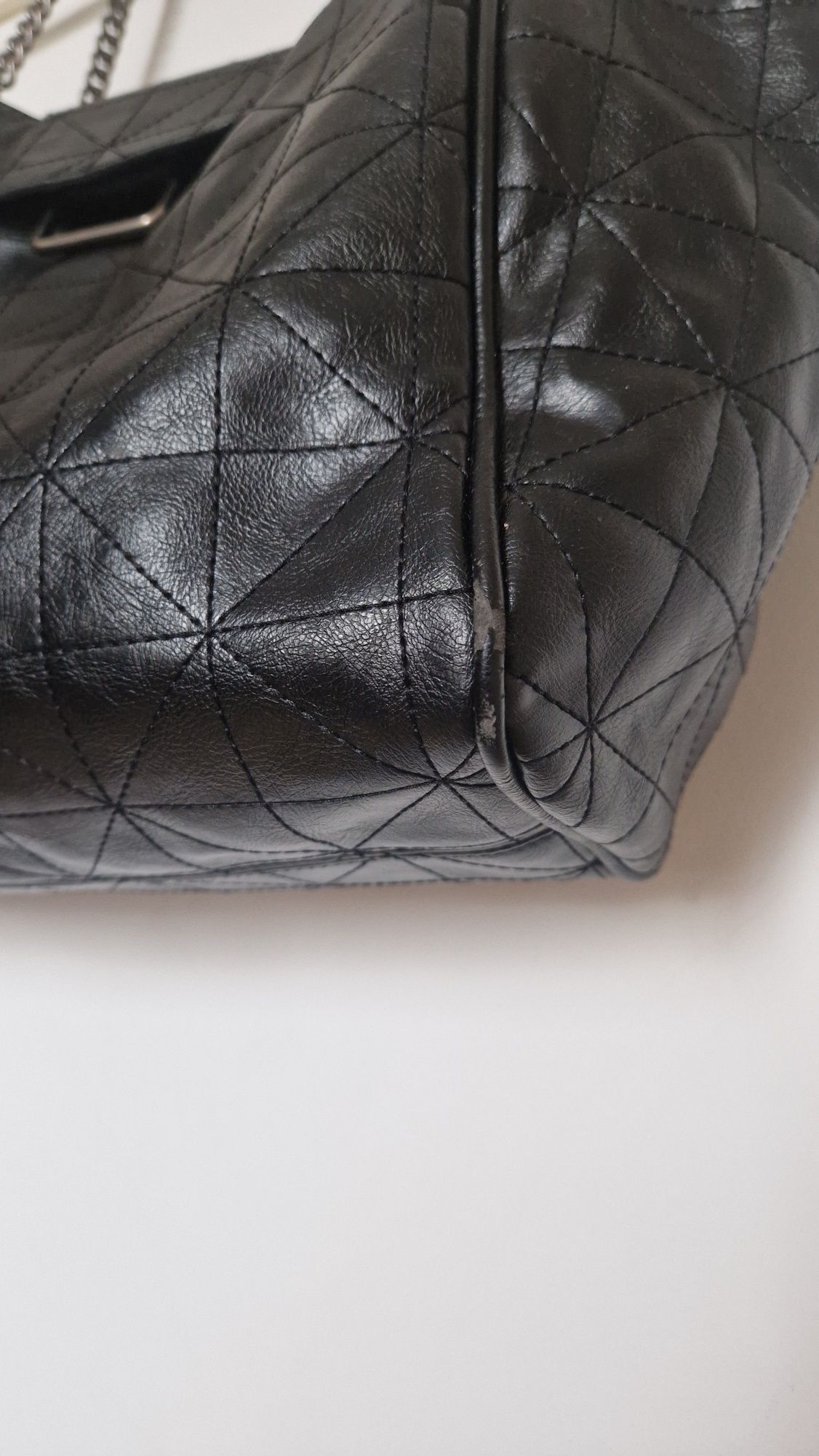 Torba shopper Zara Rocker Tode dużą i pojemna ekologiczna skóra.