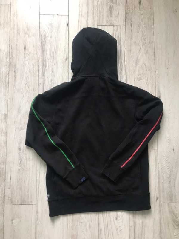 czarna bluza z kapturem hoodie gstar raw vintage unisex zielona męska