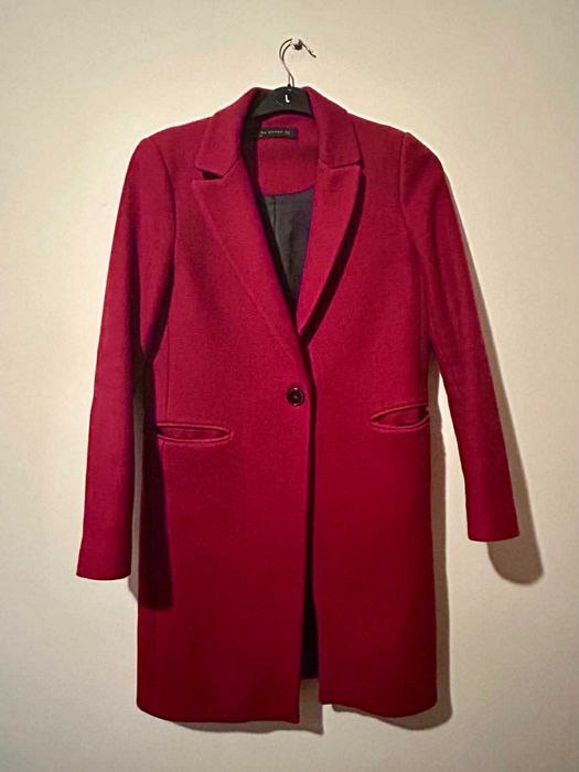 Ciepły płaszcz 75% wełna ZARA