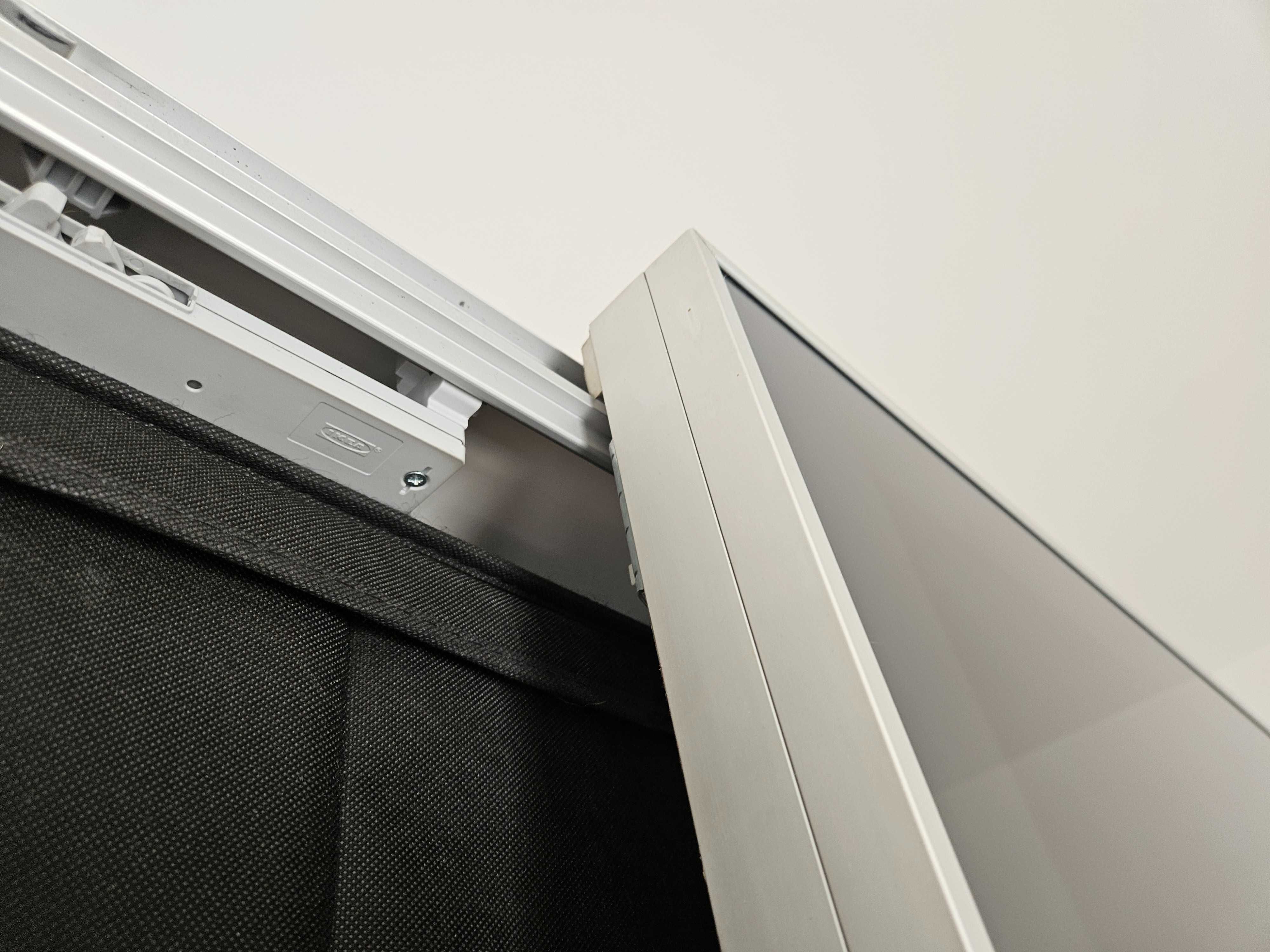 drzwi przesuwne do szafy Ikea Pax kompletne czarne szkło 2szt 75x236cm