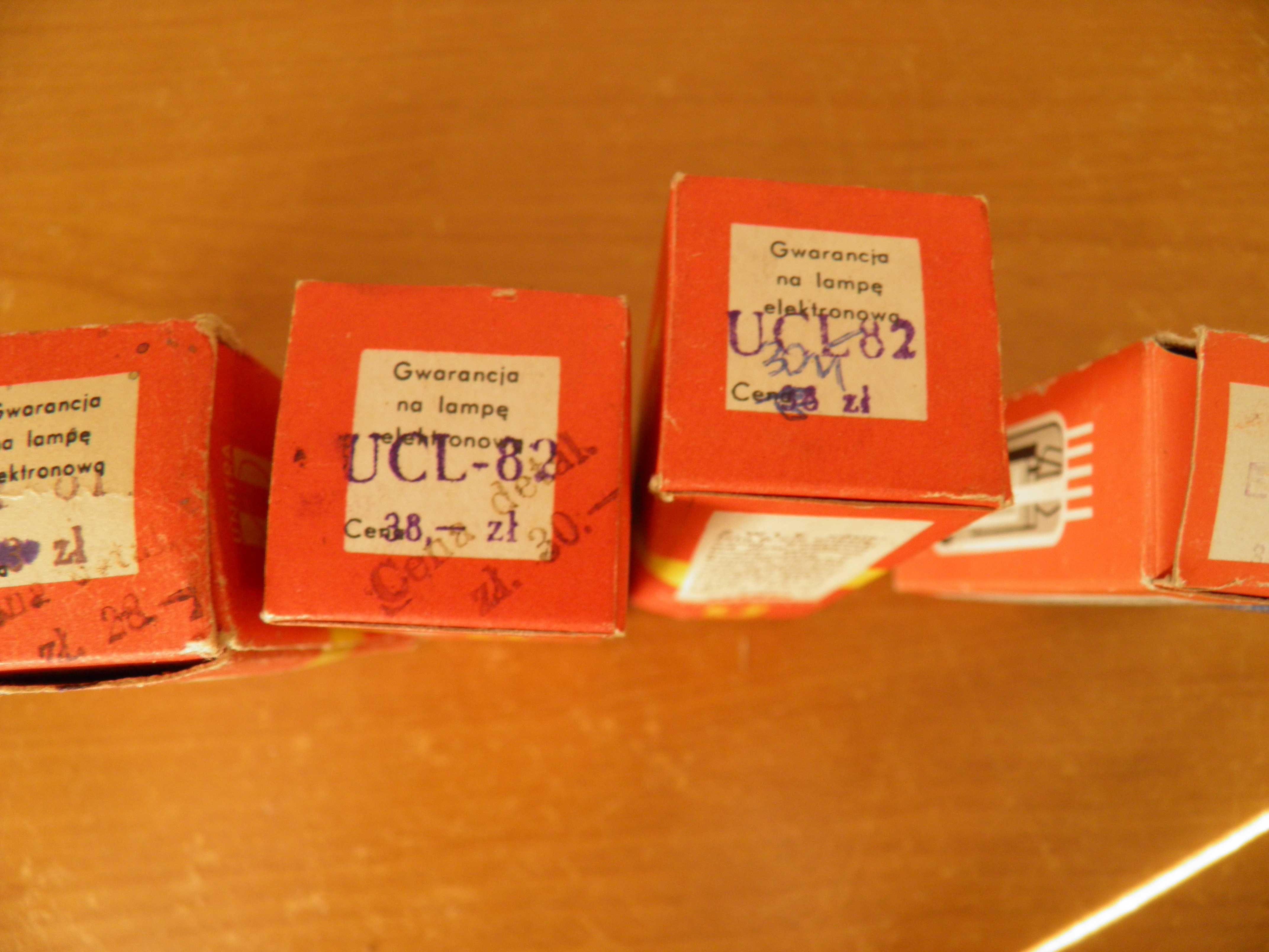 Lampy elektronowe zestaw UCL82, EY81, EF183, PCL805 Telam Polam