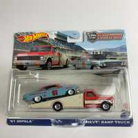 Premium Hot Wheels 61 Impala та 72 Chevy Ramp Truck Team Transport