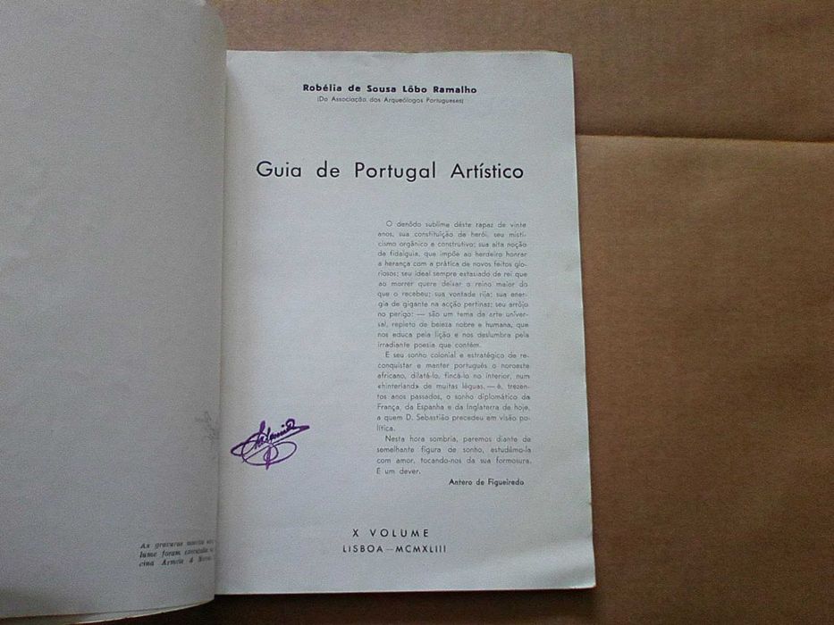 Guia de Portugal Artístico – X Volume - O desejado