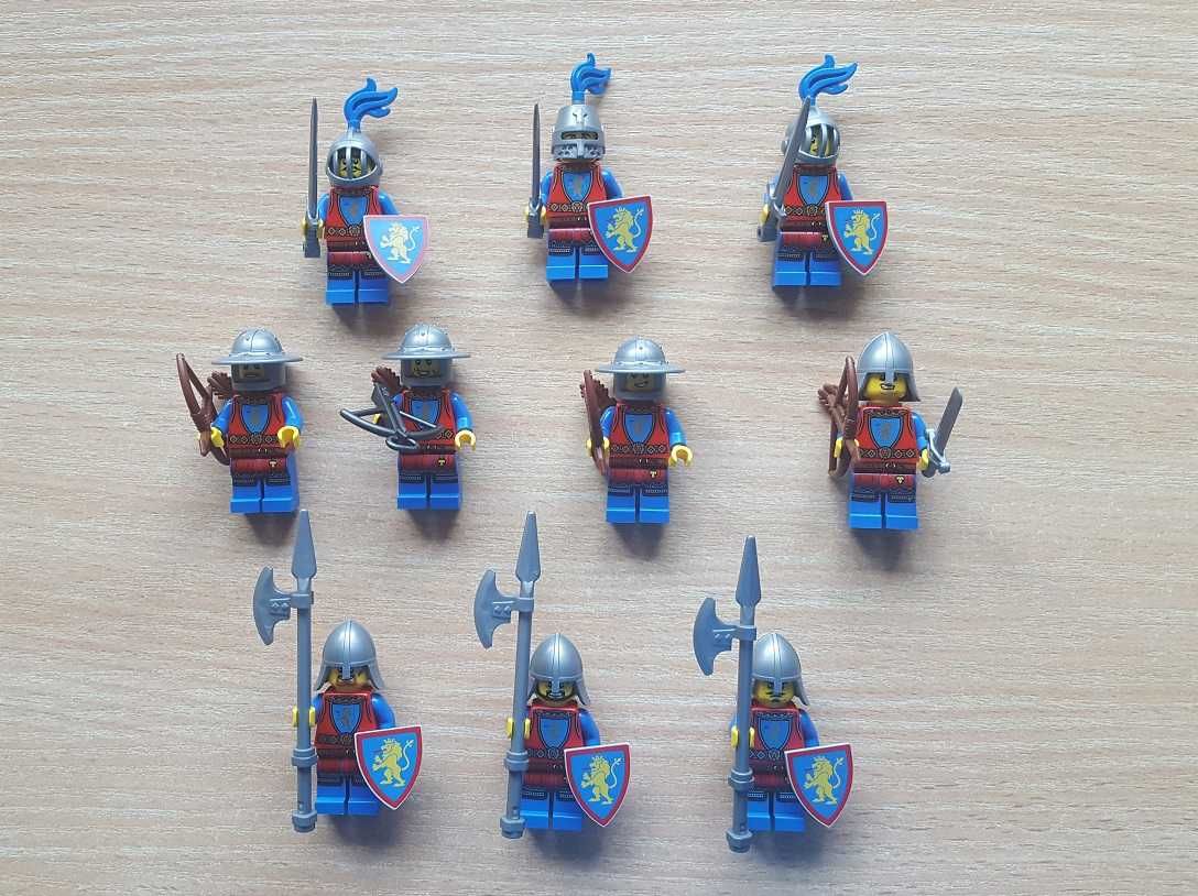 LEGO 10szt minifigurka rycerz herby lwa castle 10305, 31120, 21325 NEW