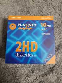 Dyskietki/ 2HD diskettes 3.5" black 10 pack Platinet media NOWE