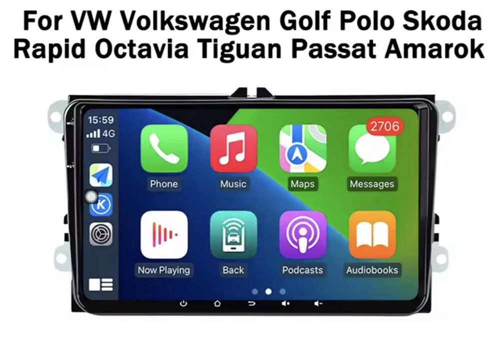 Магнітола 4/64, 9", Volkswagen Passat B7 B6 Golf Touran Polo