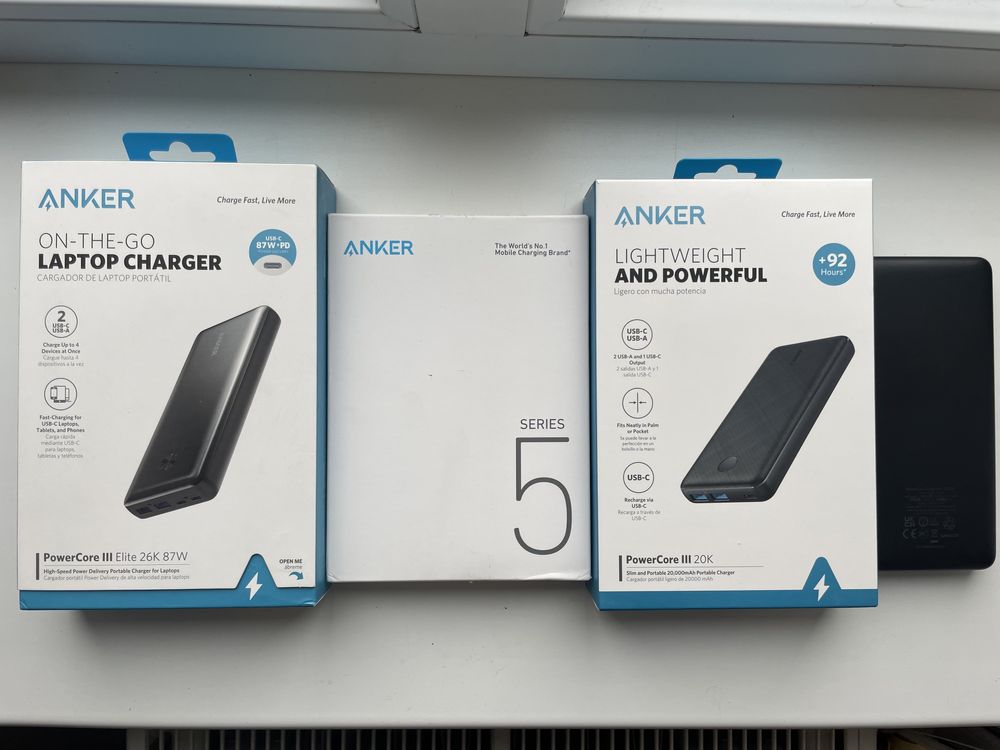 Павербанк Anker 325 PowerCore 20K A1268 та інші