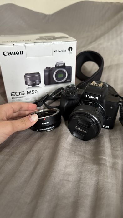 Canon m50 + адаптер m ef-rf