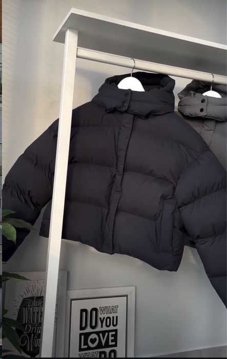 Пуфер вкорочений пуховик зимова куртка