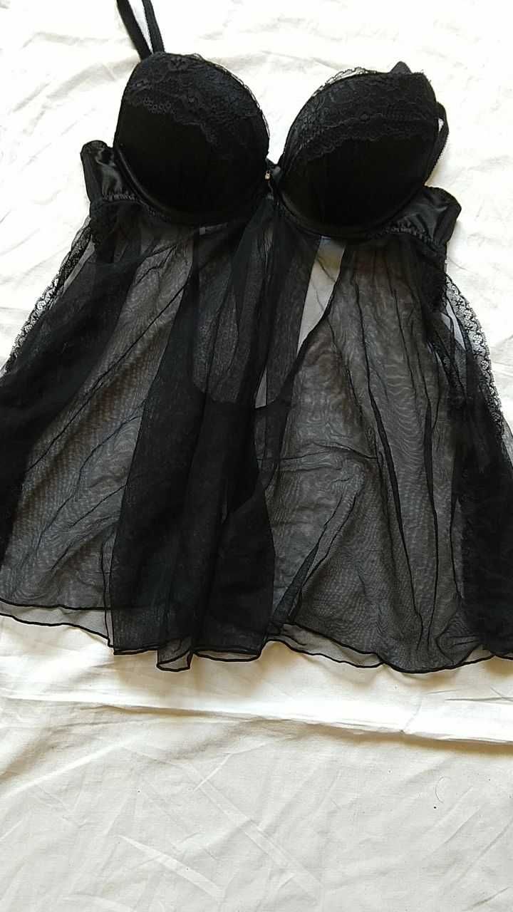 Невероятно сексуальный полупрозрачный корсет и пеньюар Ann Summers М