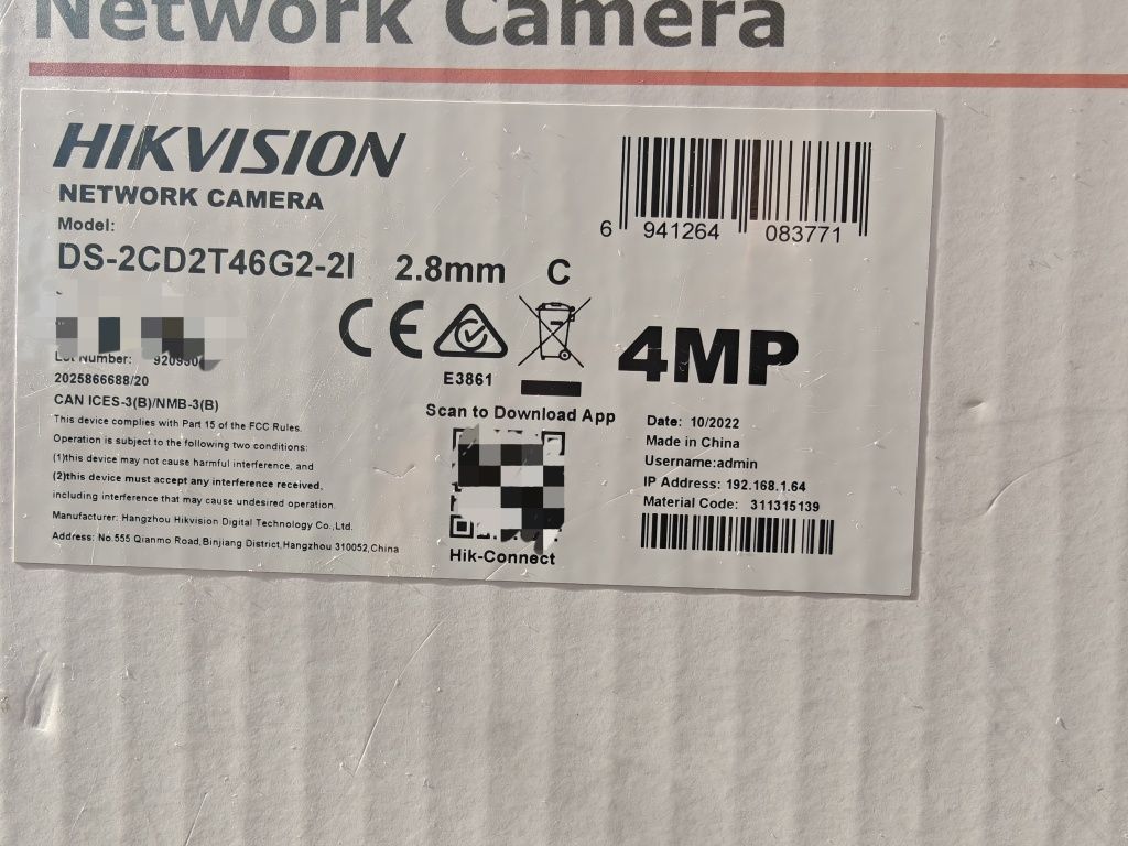 Kamera IP Hikvision ds-2cd2t46g2-2i 4MP