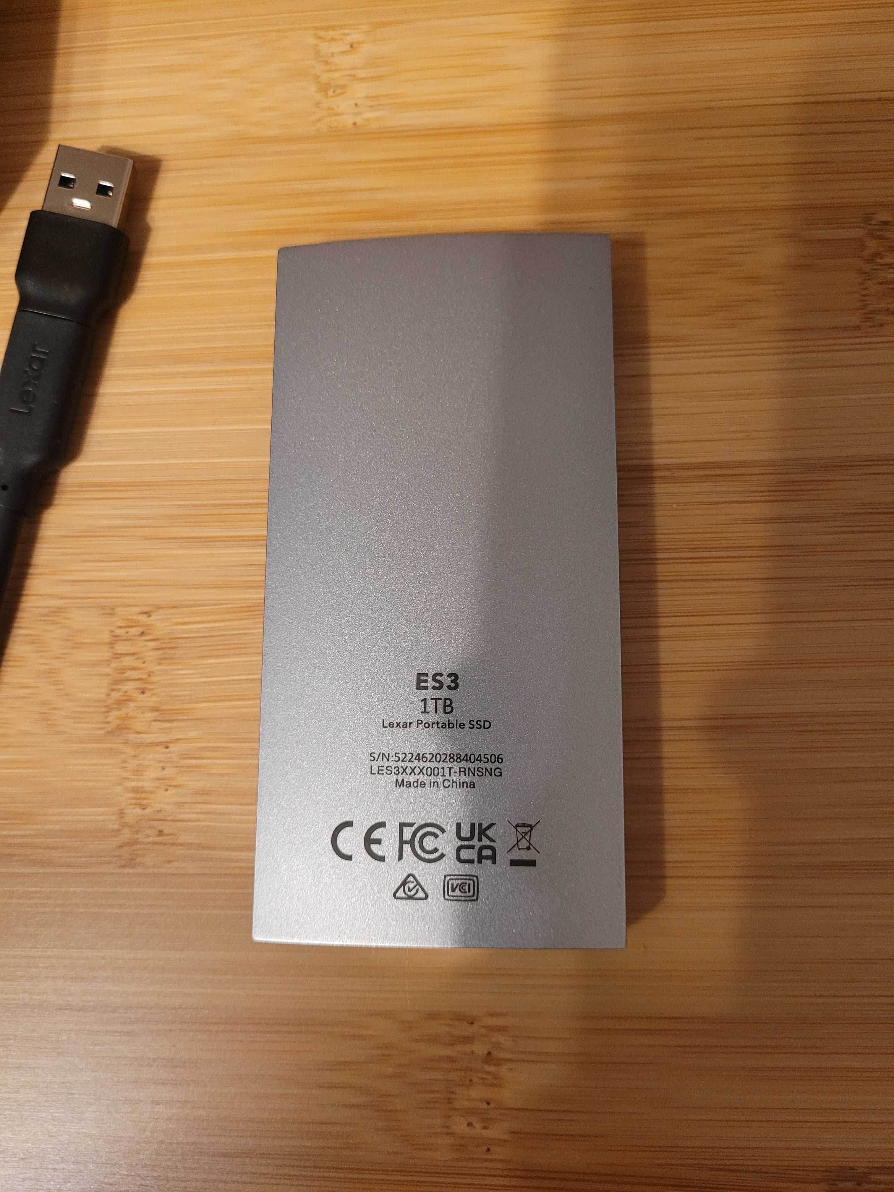 Dysk Przenośny SSD 1 TB Lexar ES3, Praktycznie Nowy GW Producenta