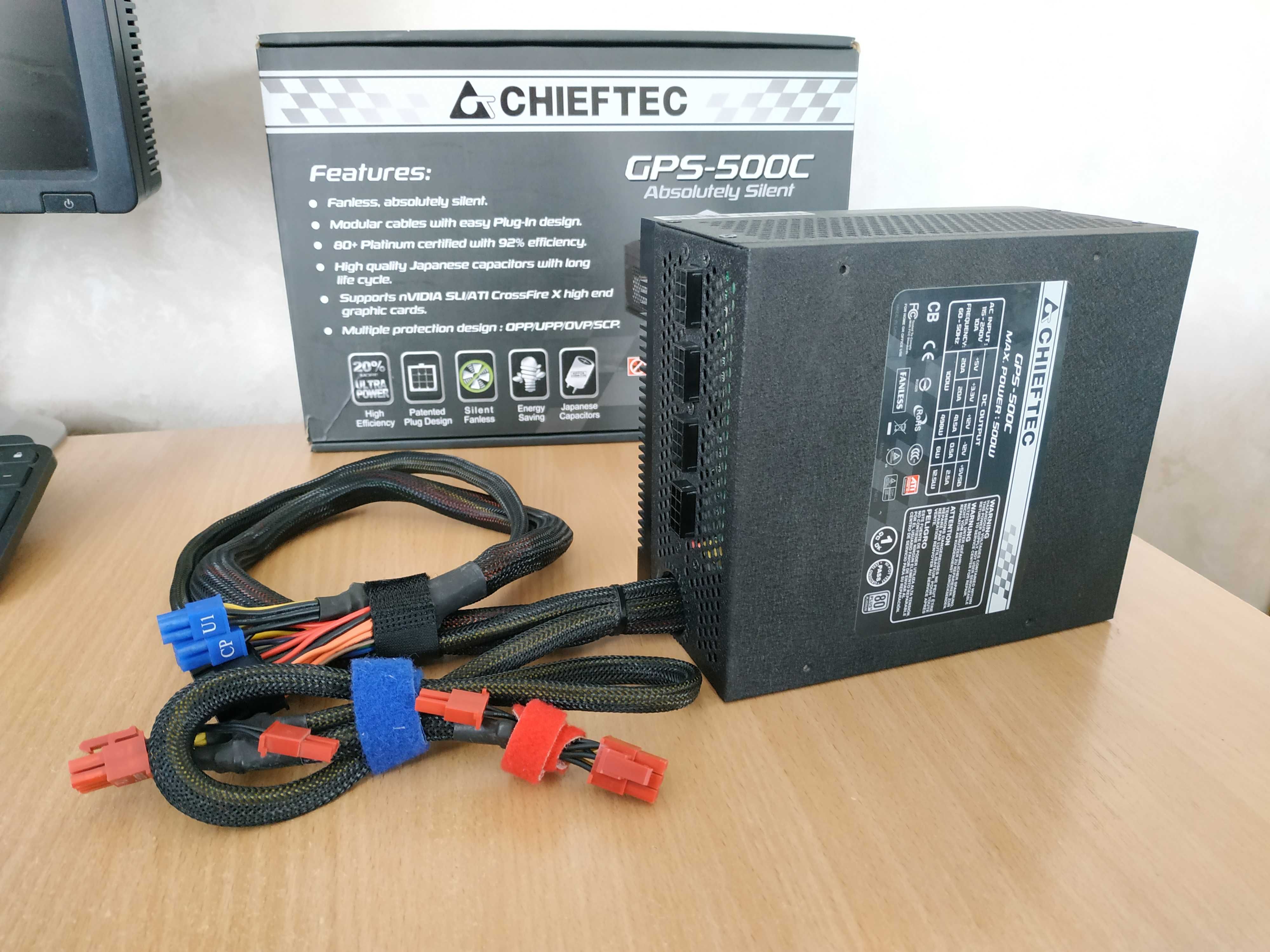 Блок живлення Chieftec GPS-500C Silent - 500W "без кулерний"