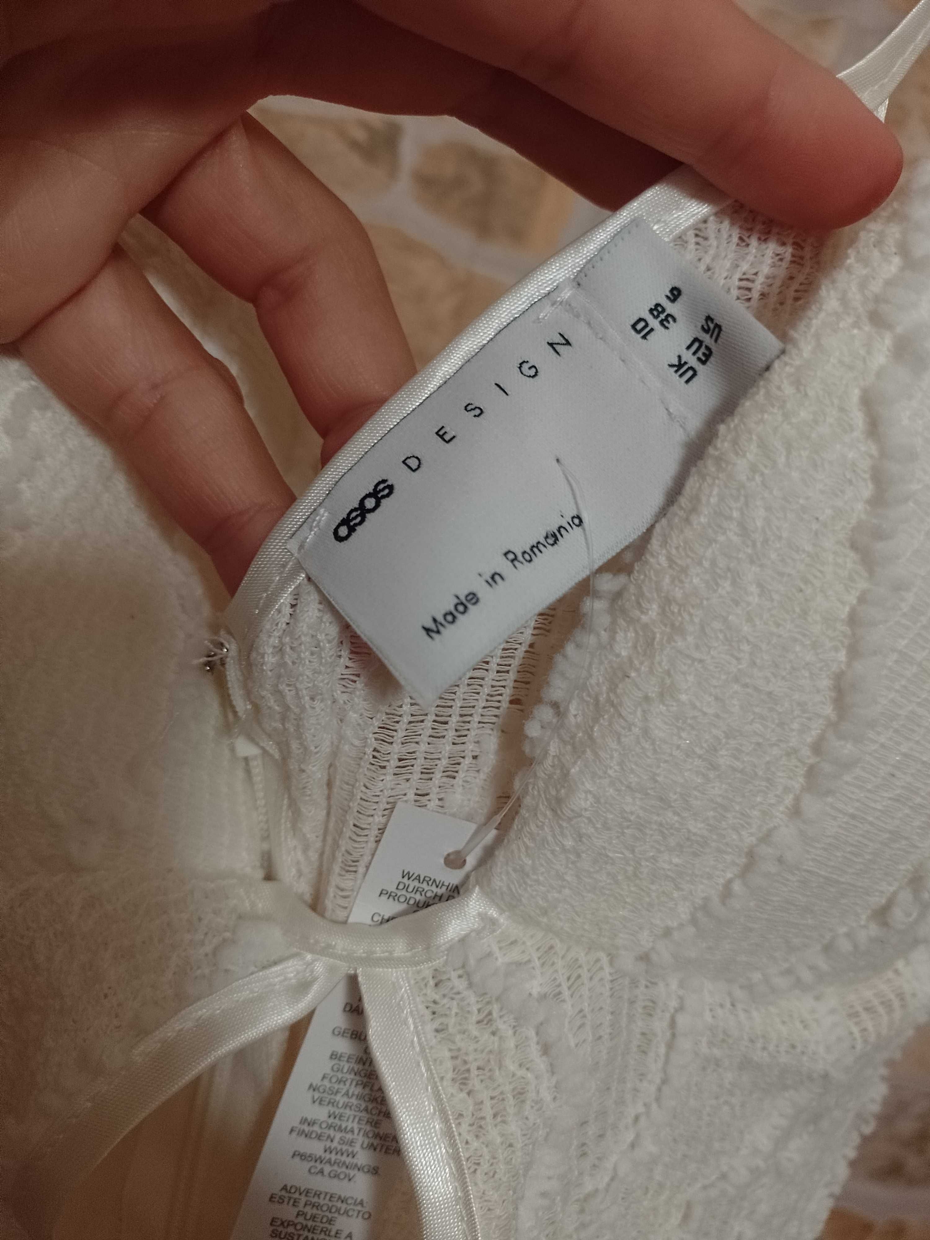 (38/M) ASOS/ Długa, bogato zdobiona sukienka ołówkowa z Londynu, NOWA